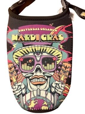 Universal Studios Orlando Mardi Gras Neoprene Drink Holder Lanyard Retired